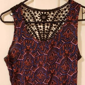Sleeveless top with lace detail back